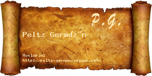 Peltz Germán névjegykártya